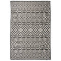 Vidaxl buitenkleed met patroon platgeweven 160x230 cm zwart