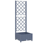 Vidaxl plantenbak met trellis blauwgrijs 40x40x121,5 cm pp