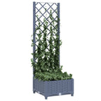 Vidaxl plantenbak met trellis blauwgrijs 40x40x121,5 cm pp