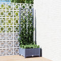 Vidaxl plantenbak met trellis blauwgrijs 40x40x121,5 cm pp