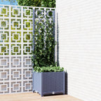 Vidaxl plantenbak met trellis blauwgrijs 40x40x136 cm pp