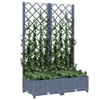 Vidaxl plantenbak met trellis blauwgrijs 80x40x121,5 cm pp