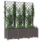 Vidaxl plantenbak met trellis bruin 120x40x136 cm pp