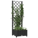 Vidaxl plantenbak met trellis zwart 40x40x121,5 cm pp