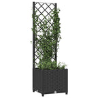 Vidaxl plantenbak met trellis zwart 40x40x136 cm pp