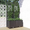 Vidaxl plantenbak met trellis zwart 80x40x136 cm pp