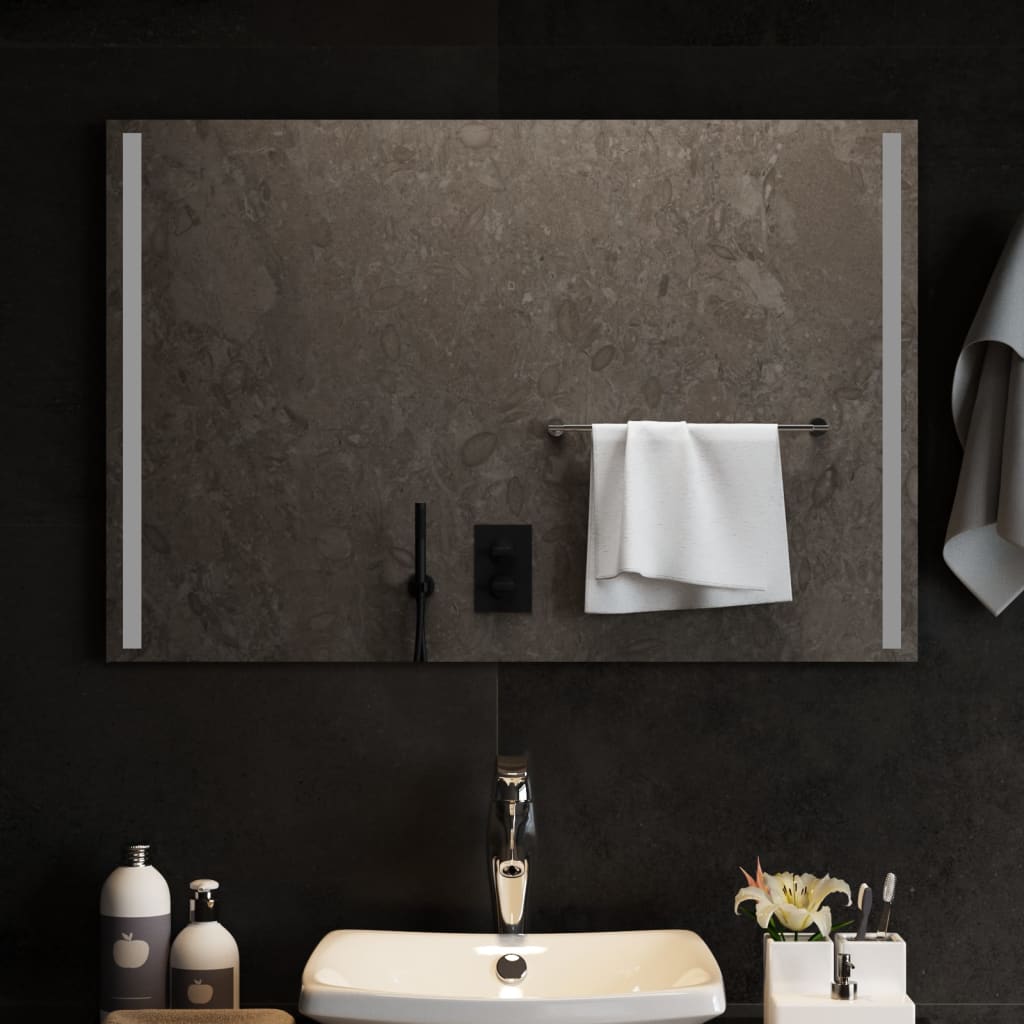 Vidaxl badkamerspiegel led 90x60 cm