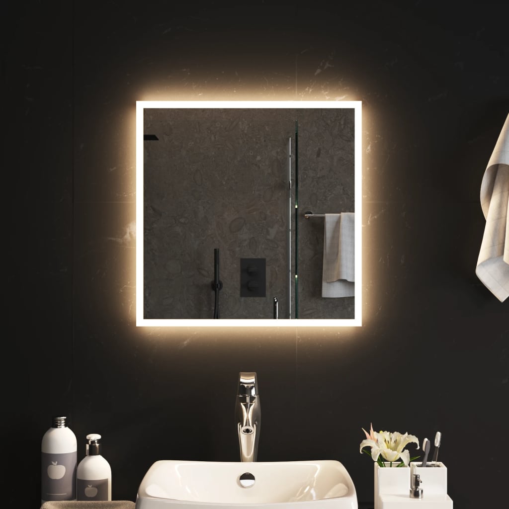 Vidaxl badkamerspiegel led 50x50 cm
