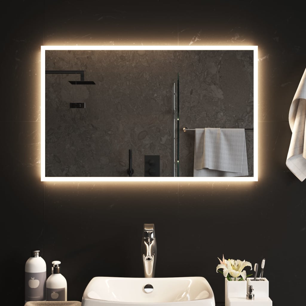 Vidaxl badkamerspiegel led 80x50 cm