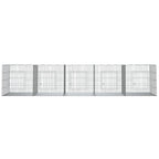 Vidaxl konijnenkooi met 5 panelen 273x79x54 cm gegalvaniseerd ijzer