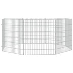 Vidaxl dierenverblijf 8 panelen 54x60 cm gegalvaniseerd ijzer