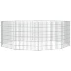 Vidaxl dierenverblijf 10 panelen 54x60 cm gegalvaniseerd ijzer