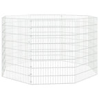 Vidaxl dierenverblijf 8 panelen 54x80 cm gegalvaniseerd ijzer