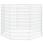 VidaXL Dierenverblijf 8 panelen 54x100 cm gegalvaniseerd ijzer