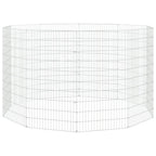 Vidaxl dierenverblijf 10 panelen 54x100 cm gegalvaniseerd ijzer