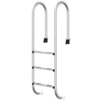 Vidaxl zwembadladder 54x38x158 cm 304 roestvrijstaal