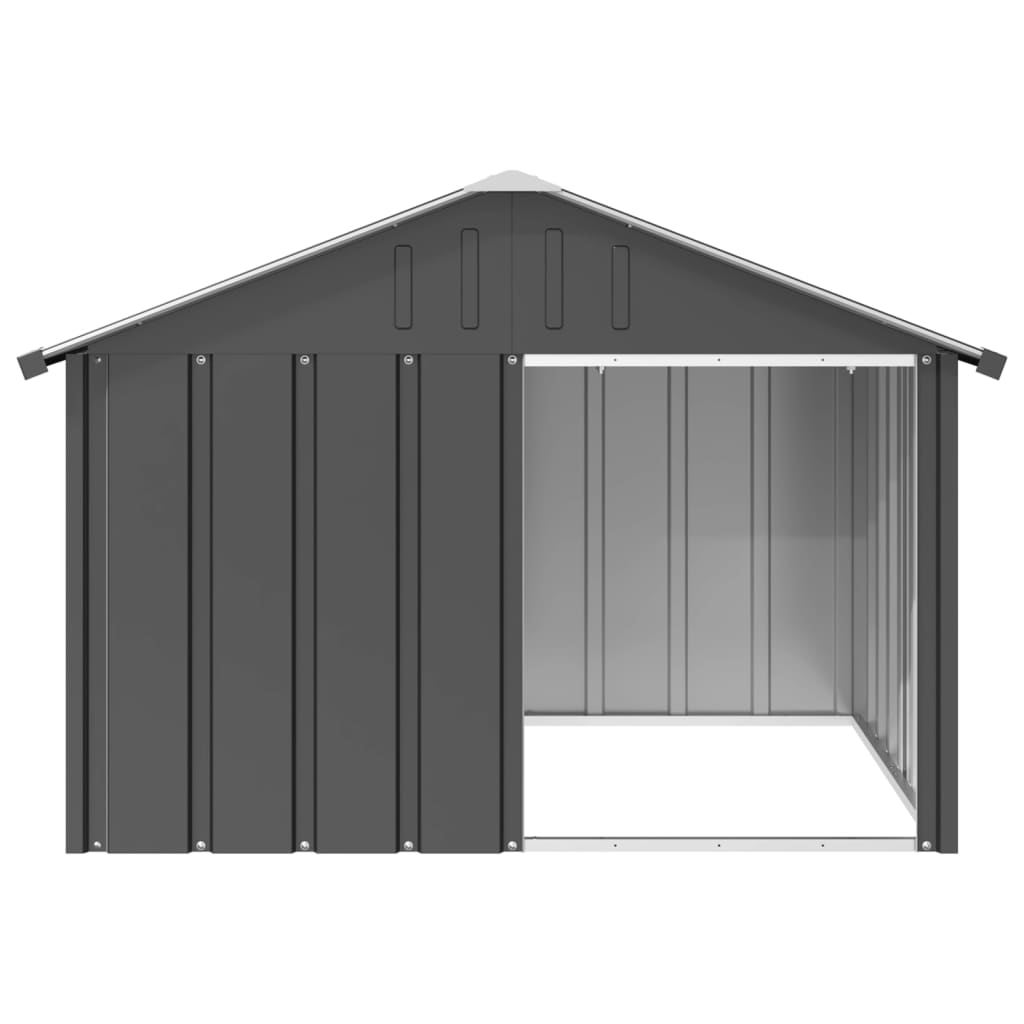 Vidaxl hondenhok 116,5x103x81,5 cm gegalvaniseerd staal antracietkleur