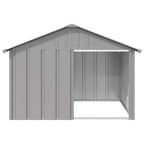 Vidaxl hondenhok 116,5x103x81,5 cm gegalvaniseerd staal grijs