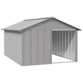 Vidaxl hondenhok 116,5x153x81,5 cm gegalvaniseerd staal grijs