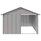 Vidaxl hondenhok 116,5x153x81,5 cm gegalvaniseerd staal grijs