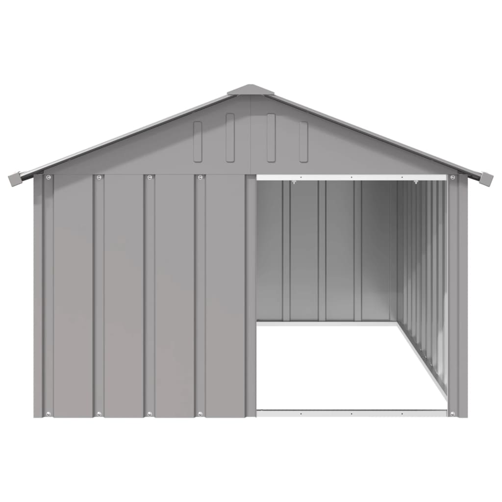 Vidaxl hondenhok 116,5x153x81,5 cm gegalvaniseerd staal grijs