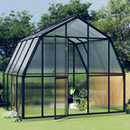 VidaXL Broeikas met basisframe 6,43 m² aluminium antracietkleurig