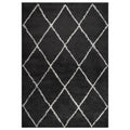 VidaXL Vloerkleed shaggy hoogpolig 160x230 cm crèmeen antracietkleur