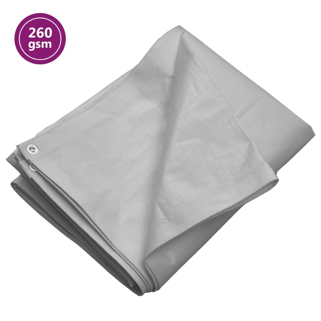Vidaxl dekzeil 260 g m² 3x4 m hdpe grijs