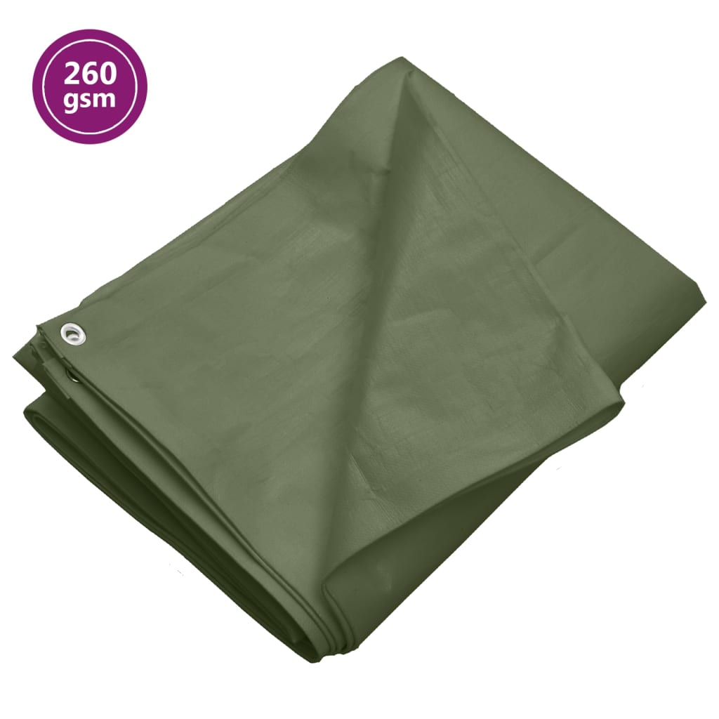 Vidaxl dekzeil 260 g m² 3x3 m hdpe groen
