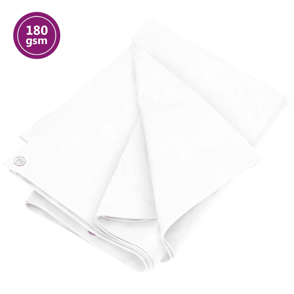 Vidaxl dekzeil 180 g m² 8x10 m hdpe wit