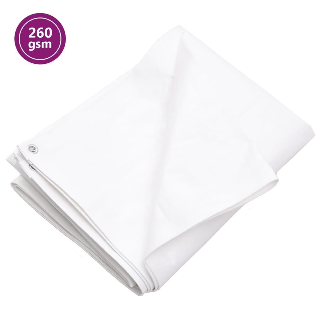 Vidaxl dekzeil 260 g m² 6x8 m hdpe wit