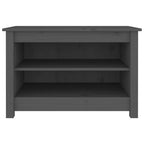 Vidaxl schoenenbank 70x38x45,5 cm massief grenenhout grijs