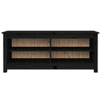 Vidaxl schoenenbank 110x38x45,5 cm massief grenenhout zwart