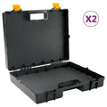 Vidaxl machinekoffers 2 st universeel met schuimrubber polypropeen