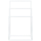 Vidaxl handdoekenrek vrijstaand 48x24x79 cm ijzer wit