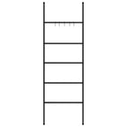Vidaxl handdoekenrek met 5 niveaus, zwart 58x175 cm, ijzer