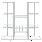 Vidaxl bloemenstandaard 94,5x25x89 cm ijzer wit