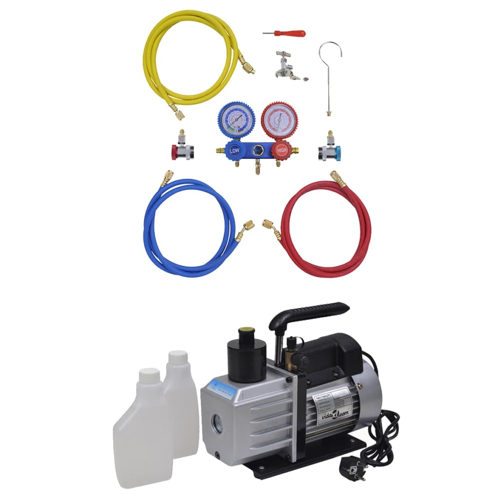 Vidaxl vacuümpomp 50 l min met 2-voudige manometerset