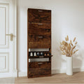 Vidaxl schoenenkast 59x17x169 cm bewerkt hout gerookt eikenkleurig