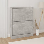 Vidaxl schoenenkast 59x17x81 cm bewerkt hout betongrijs