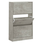 Vidaxl schoenenkast 63x24x103 cm bewerkt hout betongrijs