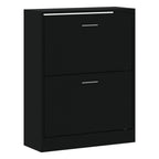 Vidaxl schoenenkast 63x24x81 cm bewerkt hout zwart