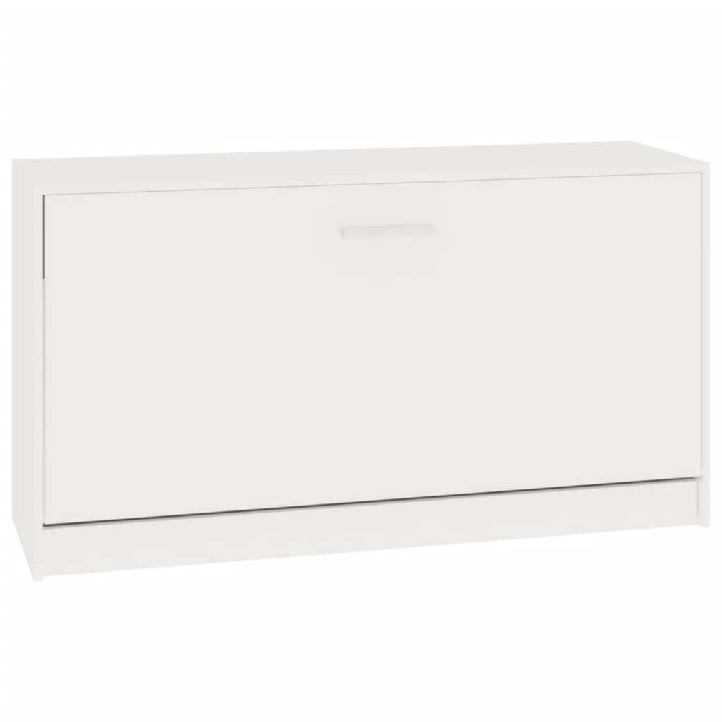 Vidaxl schoenenbank hoogglans wit 80x24x45 cm bewerkt hout