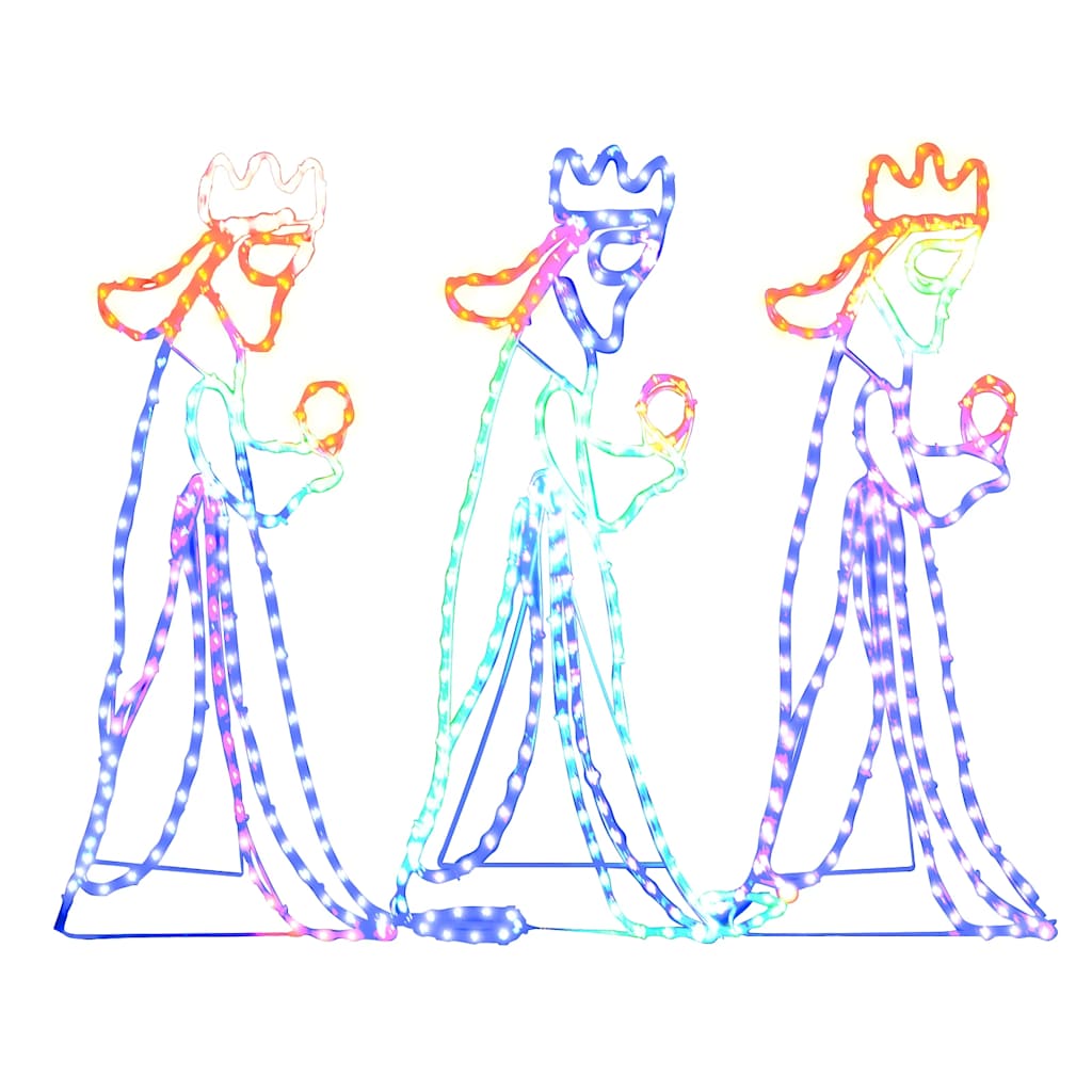 Vidaxl kerstfiguren drie koningen met 504 led's 99,5x45,5 cm