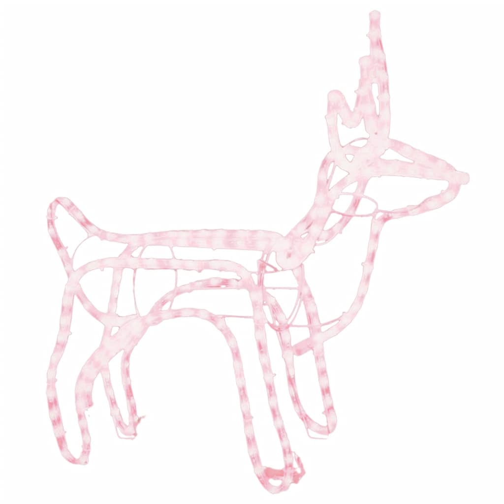 Vidaxl kerstfiguur rendier warmwit 60x30x60 cm