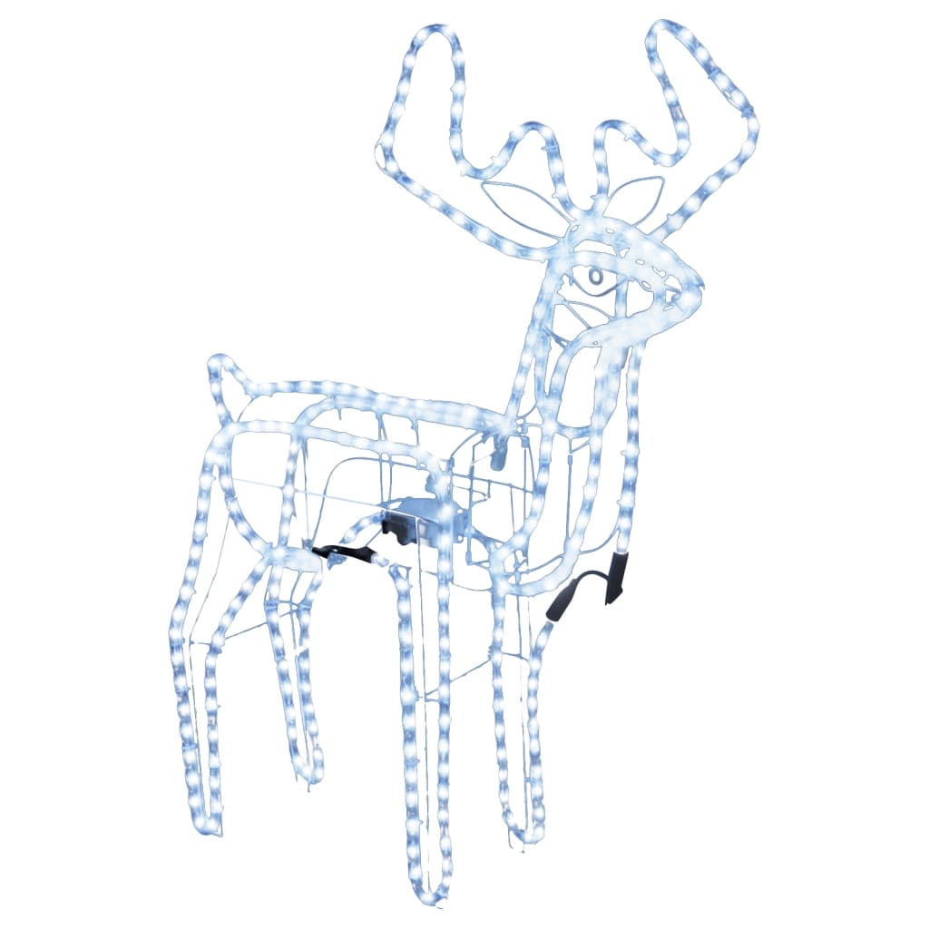 Vidaxl kerstfiguur rendier met bewegende kop koudwit 76x42x87 cm