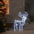 Vidaxl kerstfiguur rendier met bewegende kop koudwit 76x42x87 cm