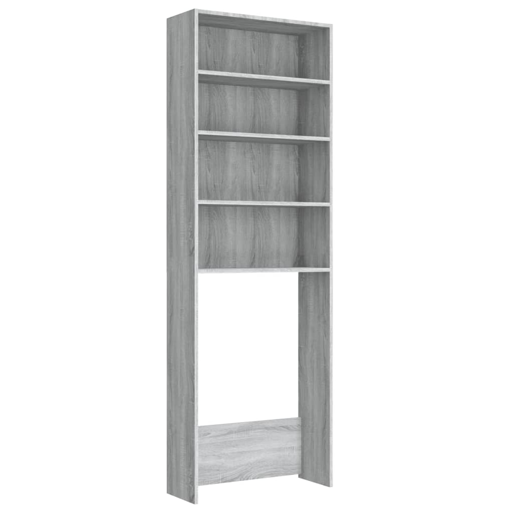 Vidaxl wasmachinekast 64x24x190 cm grijs sonoma eikenkleurig