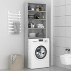 Vidaxl wasmachinekast 64x24x190 cm grijs sonoma eikenkleurig