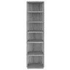 Vidaxl schoenenrek 27,5x27x102 cm bewerkt hout grijs sonoma